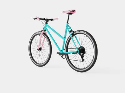 Track bike Low-poly 3D model
