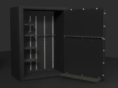 Heavy Gun Safe Low-poly 3D model