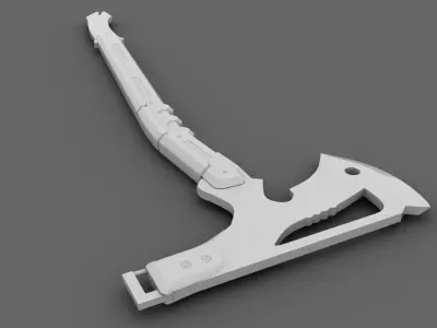 Modern Combat Axe Low-poly 3D model