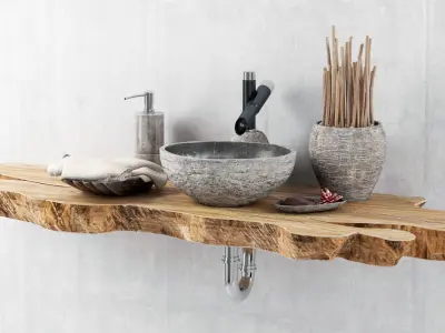 Stone sink 3D model