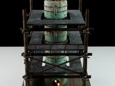 fuel tank 3d model Low-poly 3D model