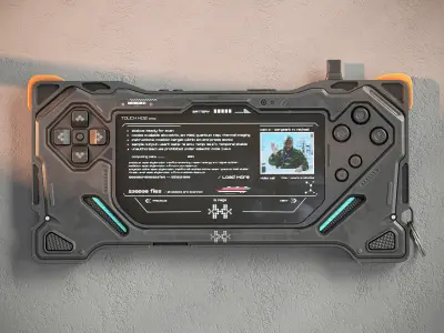 Sci-fi Controller X1 PBR Low-poly 3D model