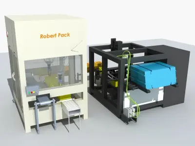  Industrial Equipment 11 - Cheese Production Line  3D model