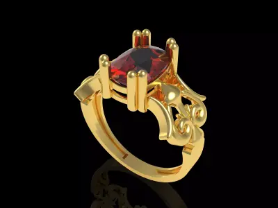 Cushion Red Ladies Ring 3D print model
