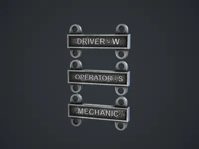 Driver Mechanic Badge Low-poly 3D model