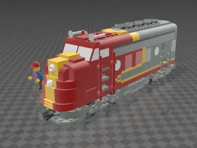 LEGO SANTA FE SUPER CHIEF 10020 3D print model