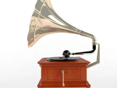 Old phonograph Free 3D model
