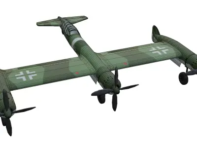 Blohm Voss BV P170 Low-poly 3D model