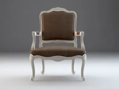 oxford armchair seater people Low-poly 3D model