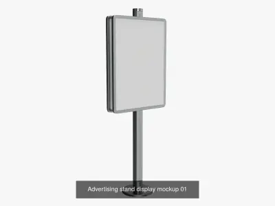 Advertising display promo stand nameplate mockup 3D Model Collection