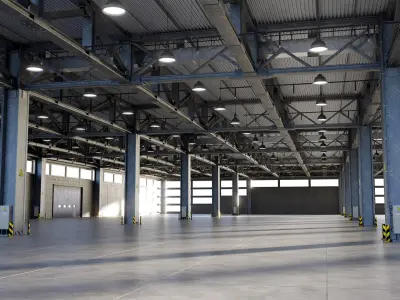 Warehouse Hipoly 3D model