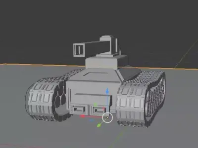 3 LowPoly Robots Characters-animated- Low-poly 3D model