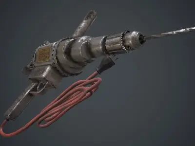 drill machine Low-poly 3D model shop