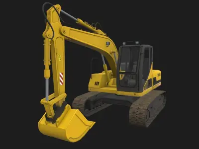 Excavators K Low-poly 3D model