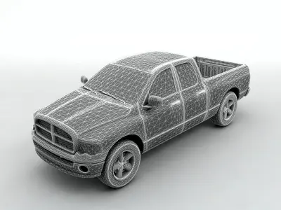  2004 Dodge Ram 1500 Pickup Quad Cab 3D model