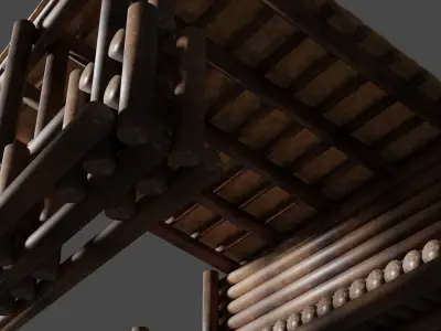 Viking hut low poly Free 3D model