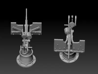 WWII Oerlikon guns for 3D print 3D print model