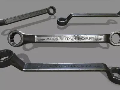 wrench Low-poly 3D model 25