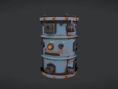 futuristic industrial barrel2 3D model