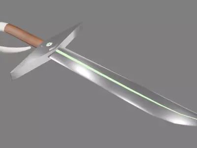 Stylized Venom Eye Sword Emissive Weapon Low-poly 3D model