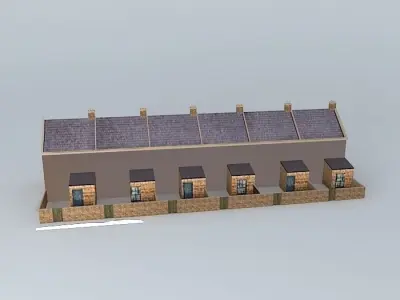 Eco Rail Cottages No 3 Dummy! Old Steam Days Free 3D model