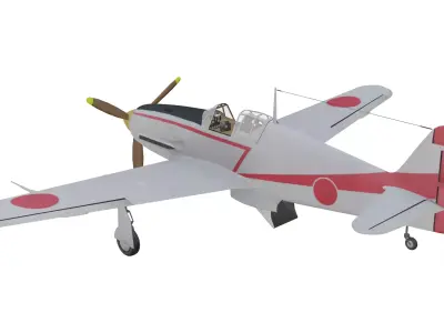 Kawasaki Ki-61 Hien Low-poly 3D model