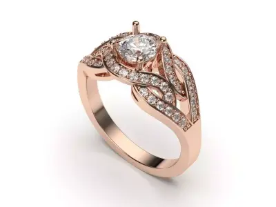 solitaire with ring sizes  8 part S24 3D print model