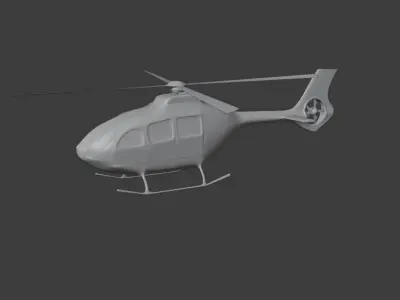Airbus Helicopter low poly  Low-poly 3D model