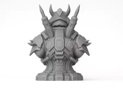 Sci-fi Armored Warrior 3D Print Model 3D print model