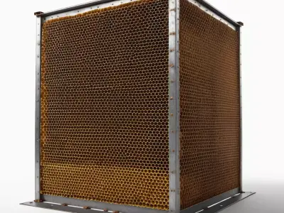 Industrial Honeycomb Radiator Core Module 3D model