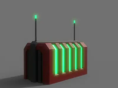 PBR Sci-Fi Building A15 Low-poly 3D model
