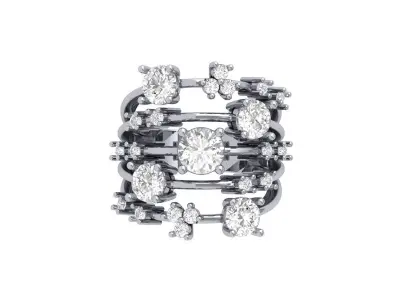 Art Deco Ring 3D print model 23