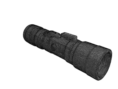 Tactical Flashlight Realistic Model Low-poly 3D model