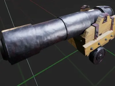 Antique Cannon 3D model