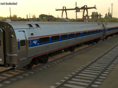 Passenger Train Amtrak California 3D model