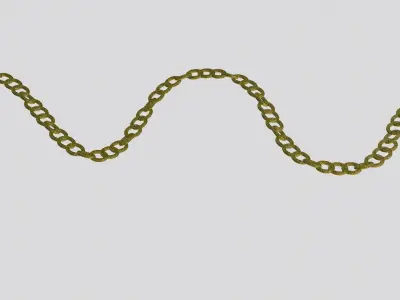  customizable Metal Chain  Low-poly 3D model