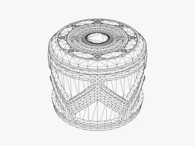 Scifi Tech Canister Low-poly 3D model