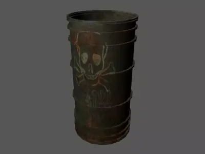 Oil Barrel Free 3D model 2
