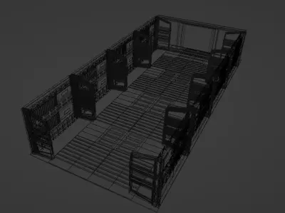 Sci-Fi Corridor 3D model 16
