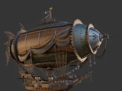 Air Ship Pack Low-poly 3D model