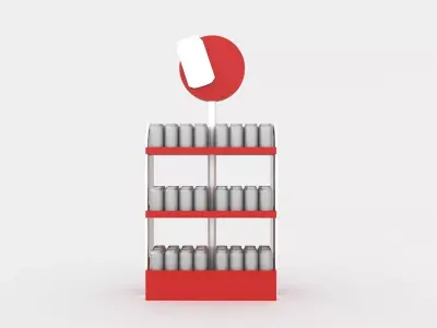 SMALL SODA CAN STAND DISPLAY Low-poly 3D model