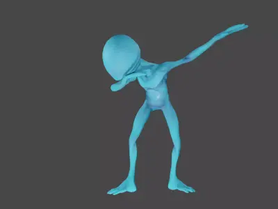 Dancing  Alien Low-poly 3D model