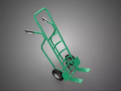 GREEN HAND TRUCK BAG HANDTRUCK TROLLEY FORK CART LIFTING DOLLY 2 3D model