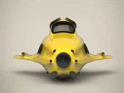 Spacecraft spaceship 3D model