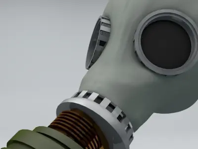 Gas Mask Low-poly 3D model