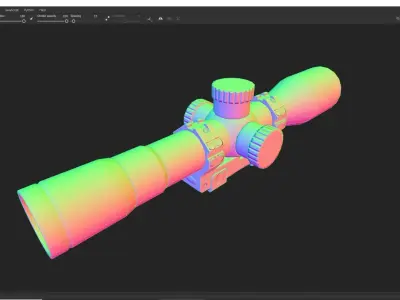 rifle  scope  Low-poly 3D model
