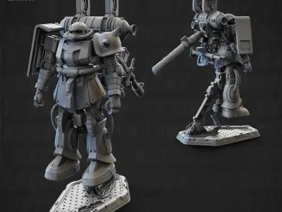 Zak-Who II Thunderclap Poseable Set 140mm 3D print model