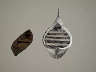 Boat Pack 02 Low-poly 3D model