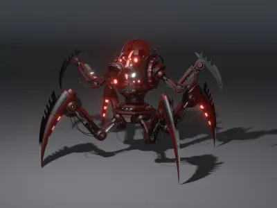 Sci Fi Spider Robot Free 3D model