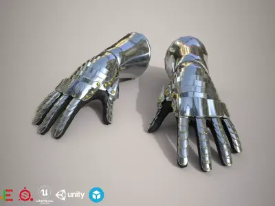 HIE Game Ready Hand Armor D180423 3D model